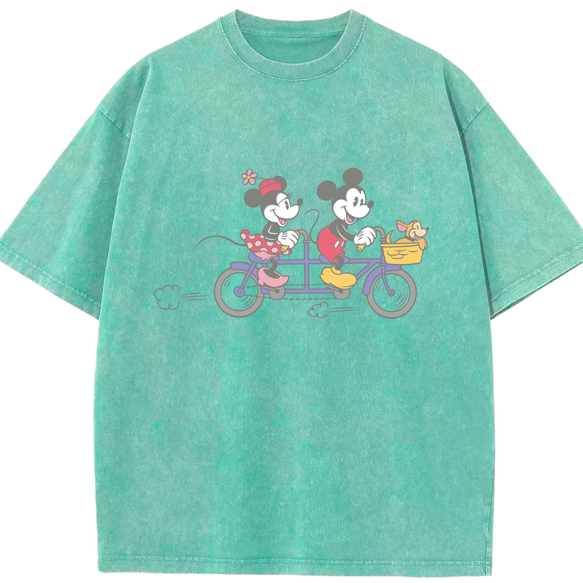 （画像用） ミッキーマウス Mickey Mouse 綿100% ヴィンテージ風 半袖Tシャツ（フロントプリント）
